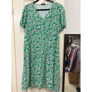 Floral Green Dress